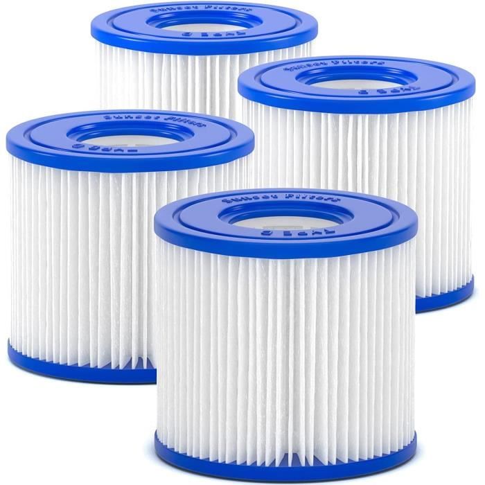 4 PCS Lay-Z-Spa Cartouche Filtrante Taille VI Compatible avec la Cartouche de Filtre VI Bestway pour Piscine, pour Lay-Z-Spa, Miami
