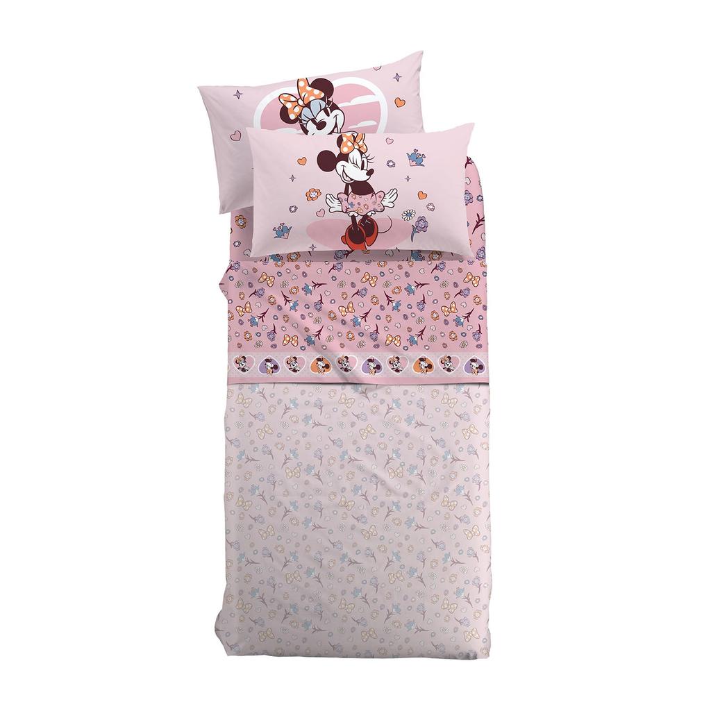 Completo Lenzuola Minnie Love in Cotone