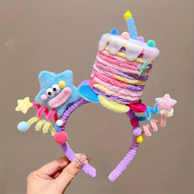 New 1Pc Birthday Party Twisty Hairband, Cute and Whimsical Headwear Hairband, Novel Party Birthday Gift, Photo Prop, Halloween Party Costume