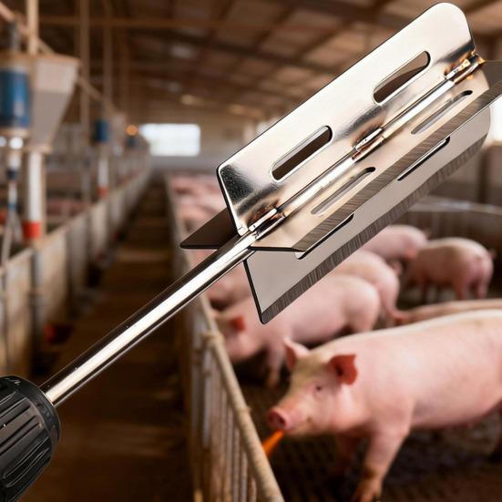 Elektrischer Bohrer Schweinehaarentferner Edelstahl Rotierendes Enthaarungswerkzeug für Schweine Schafe Rinder Universeller Tierhaarschneider für Bauernhof Haus Schlachtung