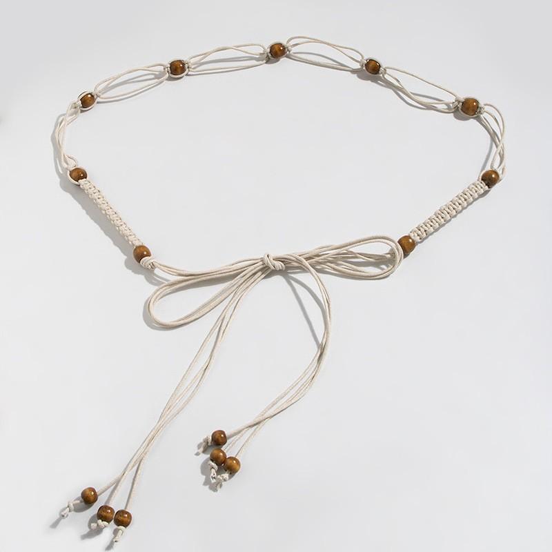 National Day Tourism Bohemian Ethnic Belt Accessories Women's Waist Rope Thin Retro Brown Vintage Decoration Dress