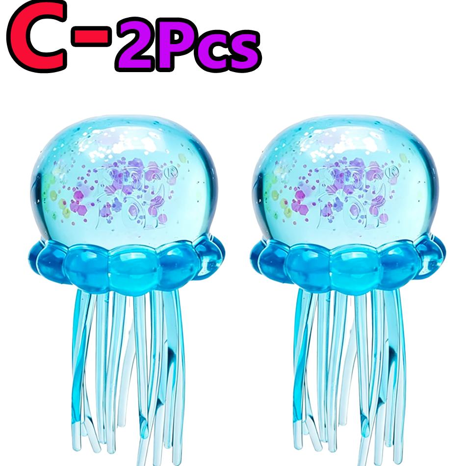 Popular  Jellyfish Octopus Soft Squeeze Fidget Toys Bead Filled Maltose Texture Soft Jelly-Like Stress Relief Squishy Toy