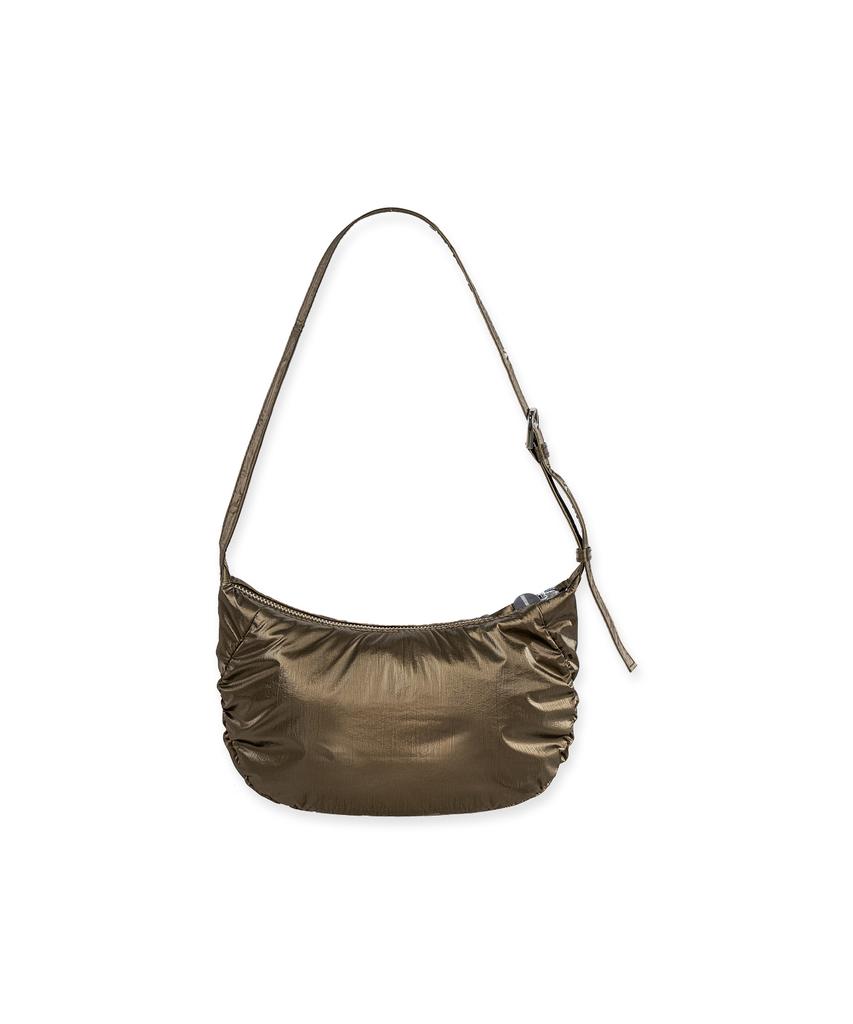 Abeehums Glossy Mini Hobo Bag Abh348-704 Khaki