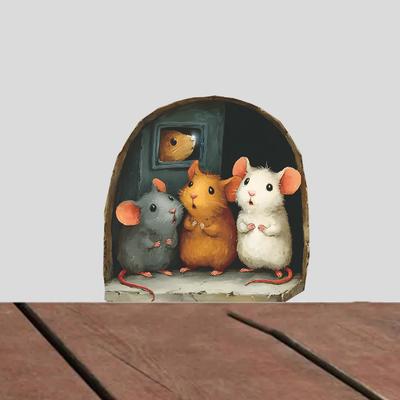 Pegatinas de Pared para Decoración del Hogar DIY con Agujeros de Ratón Lindos Se Pueden Pegar a Voluntad