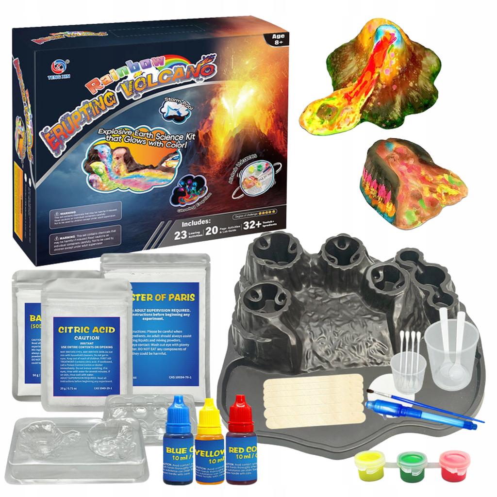 Zestaw Eksperymentalny Wulkan Świeci W Ciemności Erupcja Diy Mały Chemik