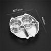 304 Stainless Steel Dinner Plate Food Grade Divided Serving Tray Kitchen Dishes Lunch Container For School Canteen Tableware