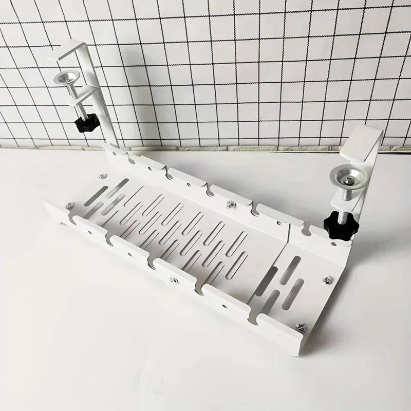 

Не перфорированный Регулируемый Регулируемая длина Под столом Кабельный стеллаж Стеллаж для хранения розеток Подвесная корзина для нижней части стола белый