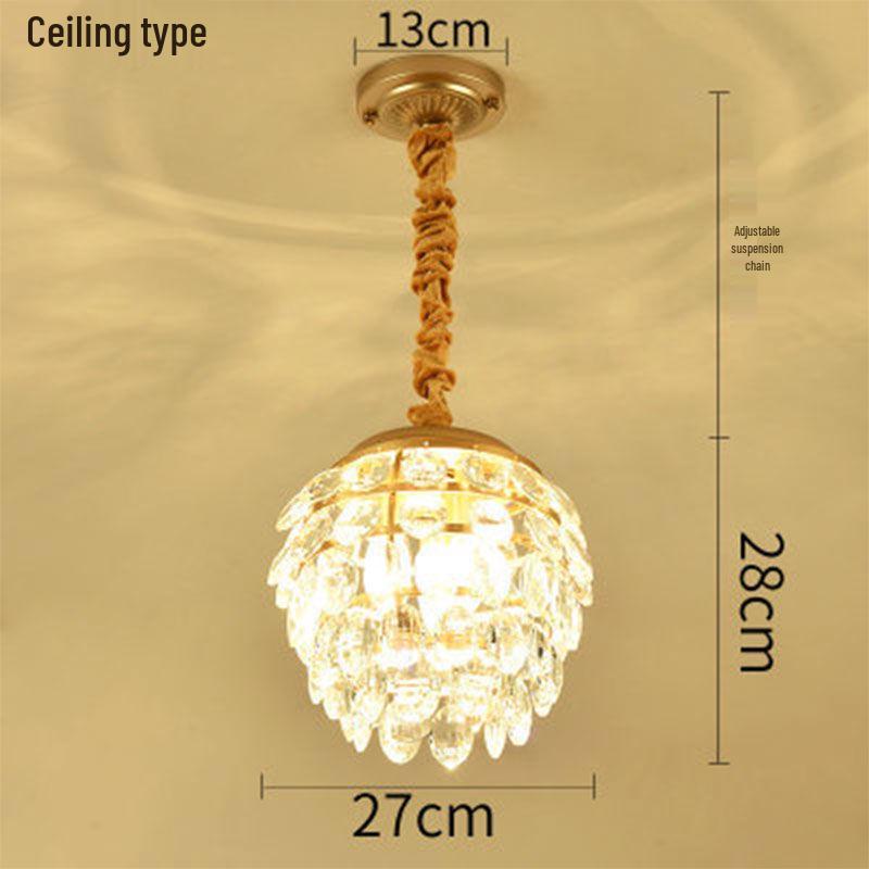 Crystal Chandelier for Bedroom, Hallway, or Living Room - European/American Style, 2025 Model