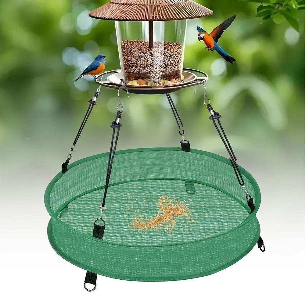 New Heavy Duty Bird Seed Catcher Tray Practical Hanging Tray Feeder Hanging Hoop Simple Installation Birdseed Hoop Garden Yard