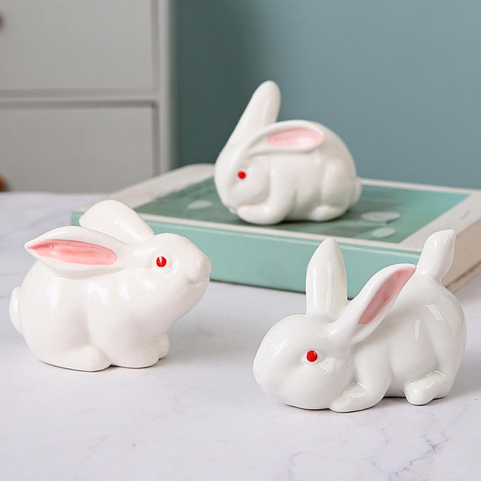 

Rabbit Statue Easter Decoration Bunny Decoration for Bedroom Home Decor Desk Style C