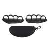 1 Pair Workout Grips Multifunctional Weight Lifting Rubber Gym Grips for Barbell and Dumbbell Black