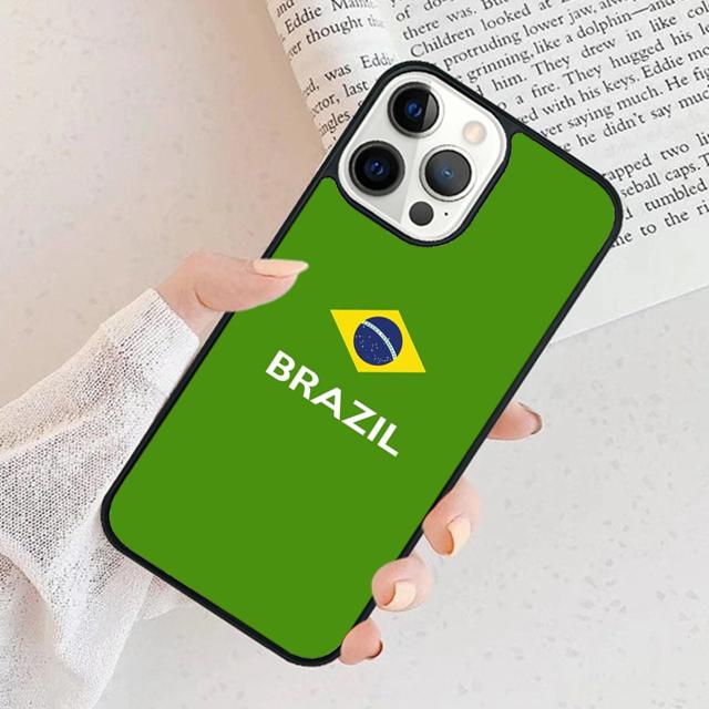Brazil Brazilian Flag Art Phone Case Cover For iPhone 17 Air 15 16 11 13 14 Pro Max 12 Plus Max Fundas