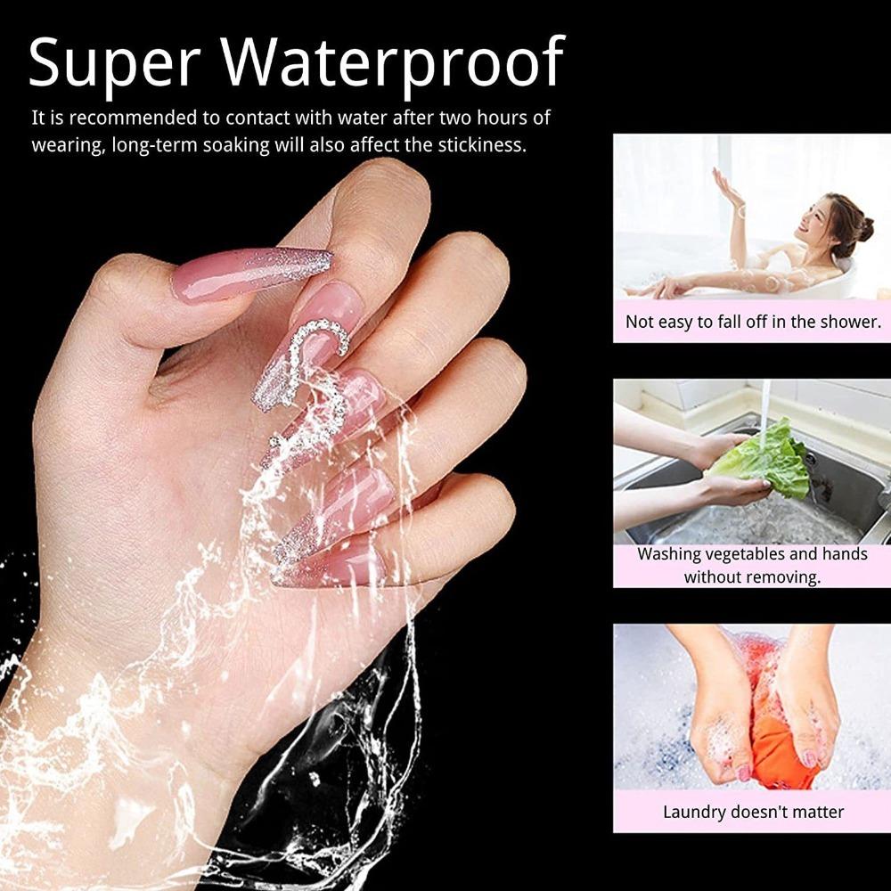 25PCS Long Lasting Adhesive Performance Transparent Nail Adhesive Tabs Home DIY Manicure Assembly