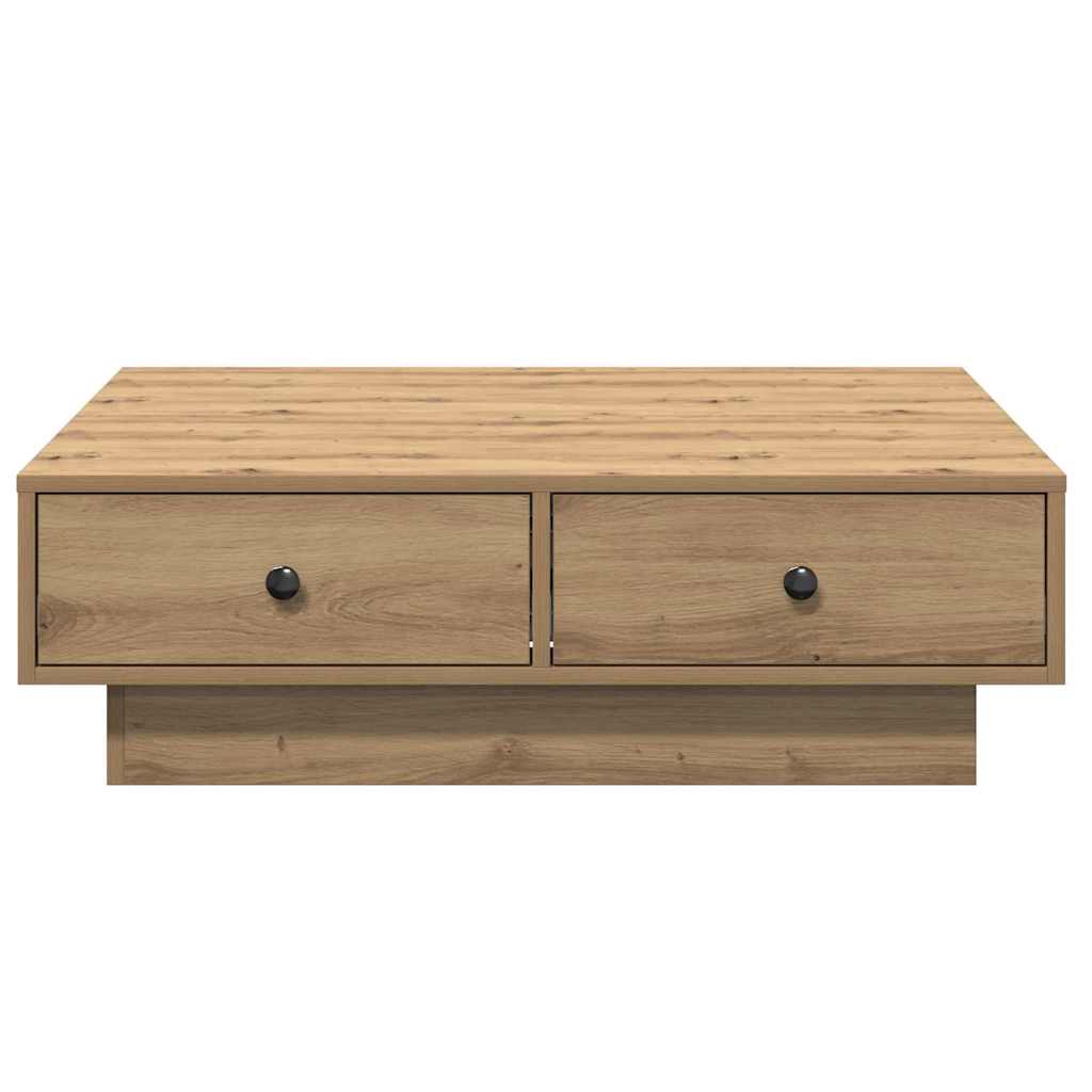 Coffee Table Artisan Oak 90 X 90 X 28 Cm Engineered Wood