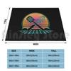 Cooking Chef Retro Sunset Outrun Blanket For Sofa Bed Travel Cook Chef Baker Pastry Chef Spatula Whisk Home