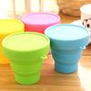 High Quality Silicone Folding Cup Candy Color Water Drink Coffee Cup Outdoor Travel Camping Portable Telescopic Mug Drinkware