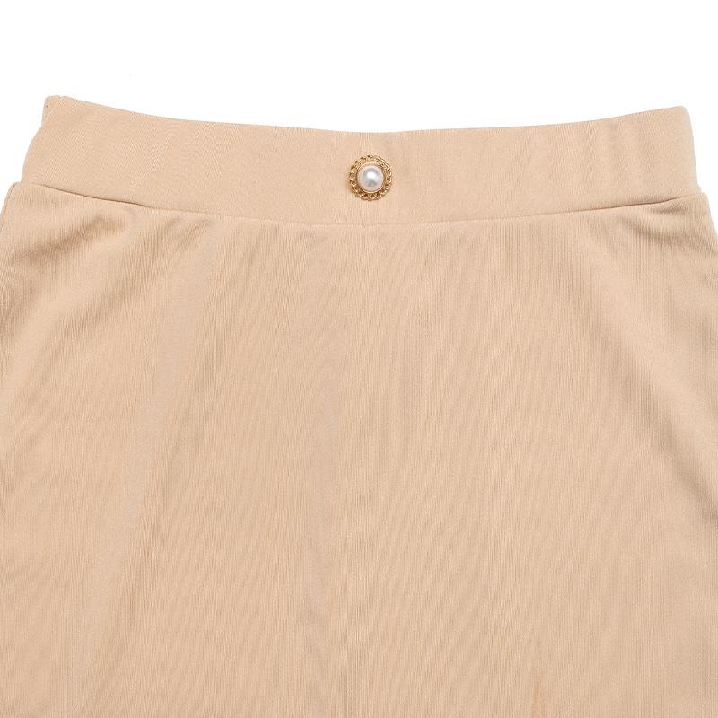 YYFS Women's Solid Color Print Casual Summer Spring Skirts