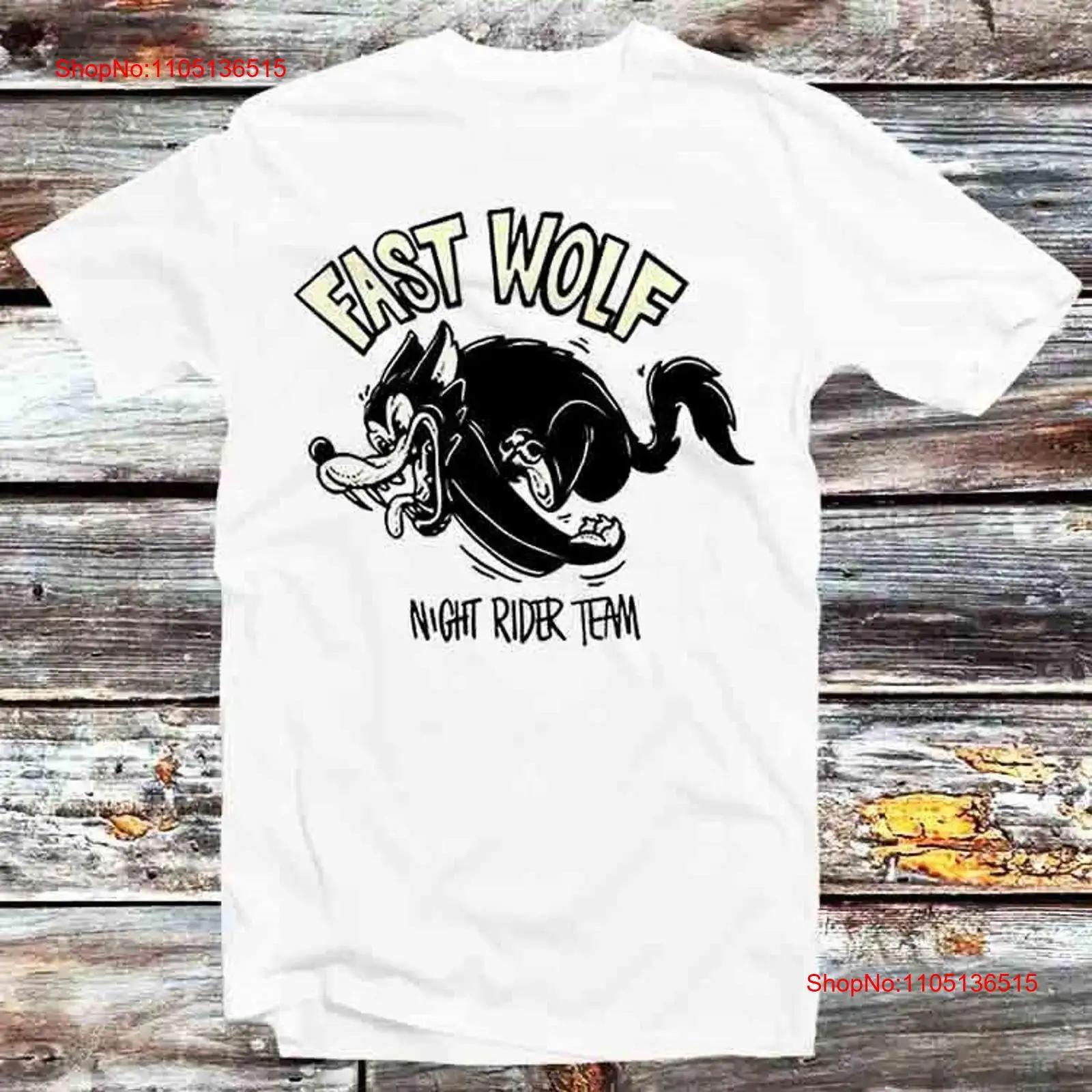 

Fast Wolf Night Rider Team Hangout Girls Out T Shirt B1363 vintage Washed homme Stylish fashion Casual Top For Everyday Wear S разноцветный