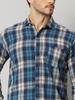 Bigreams Men's Yarn-Dyed 100% Cotton Slim Fit Herringbone Checkered Flannel Plaid Winter Shirt For Full Sleeve Shirt