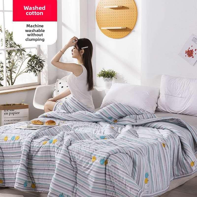 Stylish Blanket Summer Polyester Fiber Fill Water Wash Cotton For Indoor Use