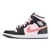 Jordan Air Jordan 1 Slip Resistant Abrasion Resistant Mid Top Vintage Basketball Shoes Women's Black Pink DV0991-101(Team210-S-BOX)