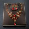 3pcs Palace Classical Style Baroque Crystal Bridal Rhinestone Necklace Earrings High-end Luxury Banquet Party Dress Zircon Set