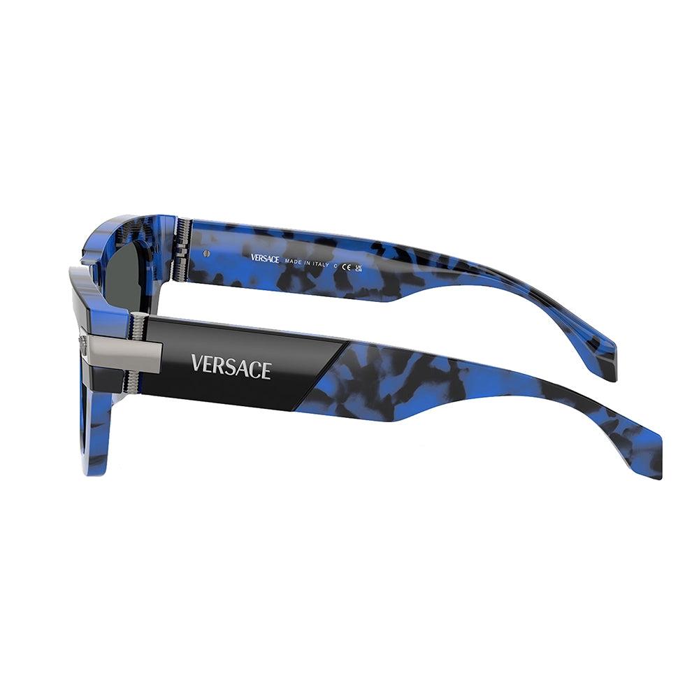 Versace  Ve 4464 545887 55mm Unisex Rectangle Sunglasses Havana Blue