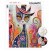 Colorful Cat Pearl Painting Handmade Diy 5D Pearl Painting Kit Home Wall Decoration Art