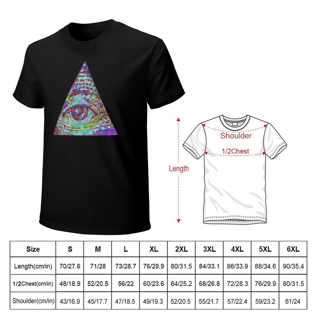 All Seeing Graffiti TShirt customs baggy shirts cotton man tshirts clothes for men