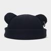 Streetová móda Medvědí uši a železný kroužek Klobouk bez krempy - Unisex Trendy Korejský Hip Hopový Styl