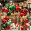 5-139pcs Christmas DIY Decoration Christmas Balloon Set Cane Candy Elk Ginger People Flower Wreath Arched Decoration