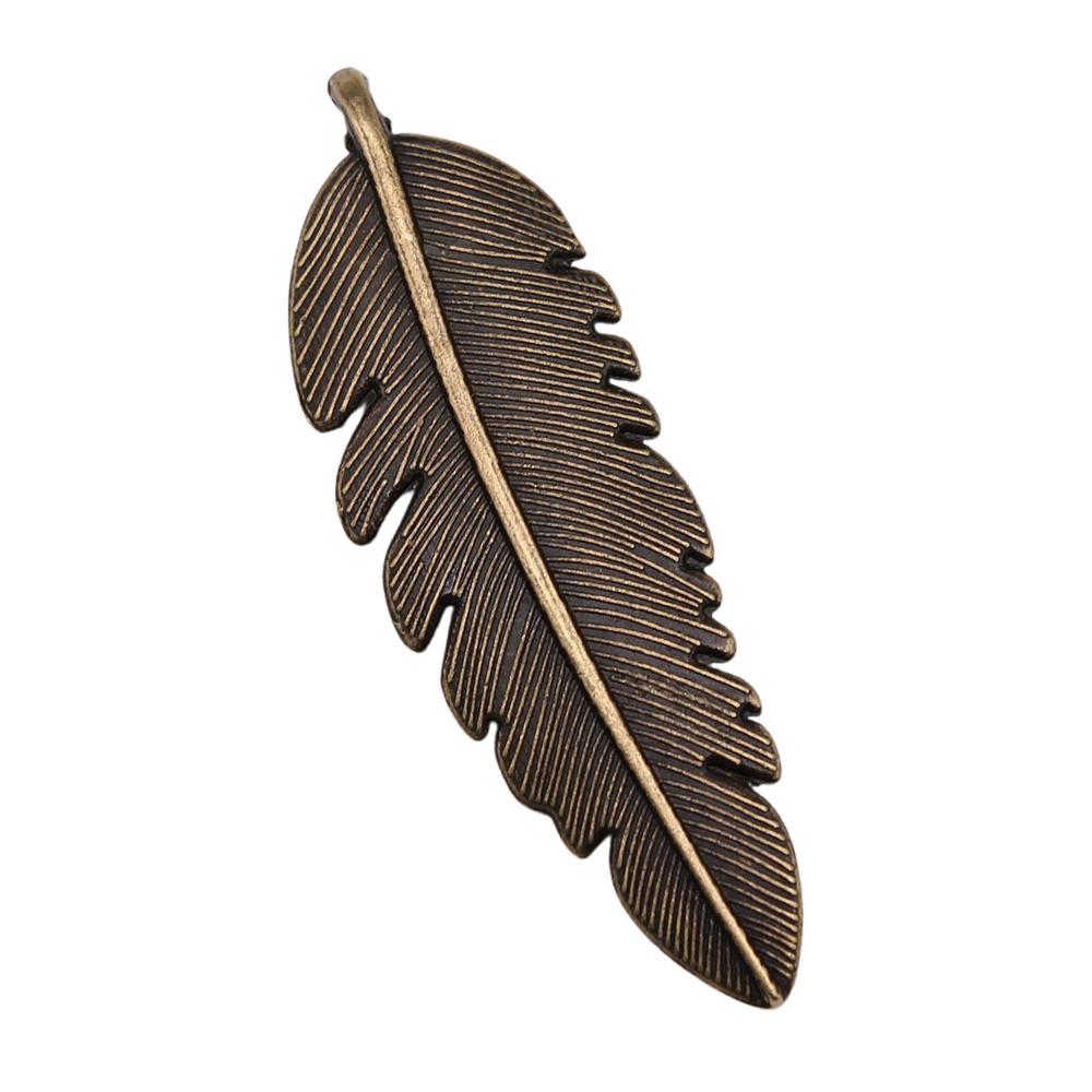 Feather Charms Multi Color Alloy Leaf Pendants For Boho Style DIY Jewelry Accessories