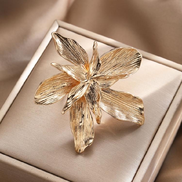 Elegant Finger Rings Party Accessories Geometric Flower Weddings Rings Alloy Texture Suitable for Fashion Casual Looks