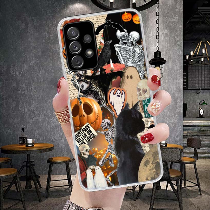 October Fall Halloween Spooky Pumpkin Phone Case For Samsung Galaxy A71 A51 A41 A31 A21S A11 A70 A50 A40 A30 A20E A10S A20S A6 A