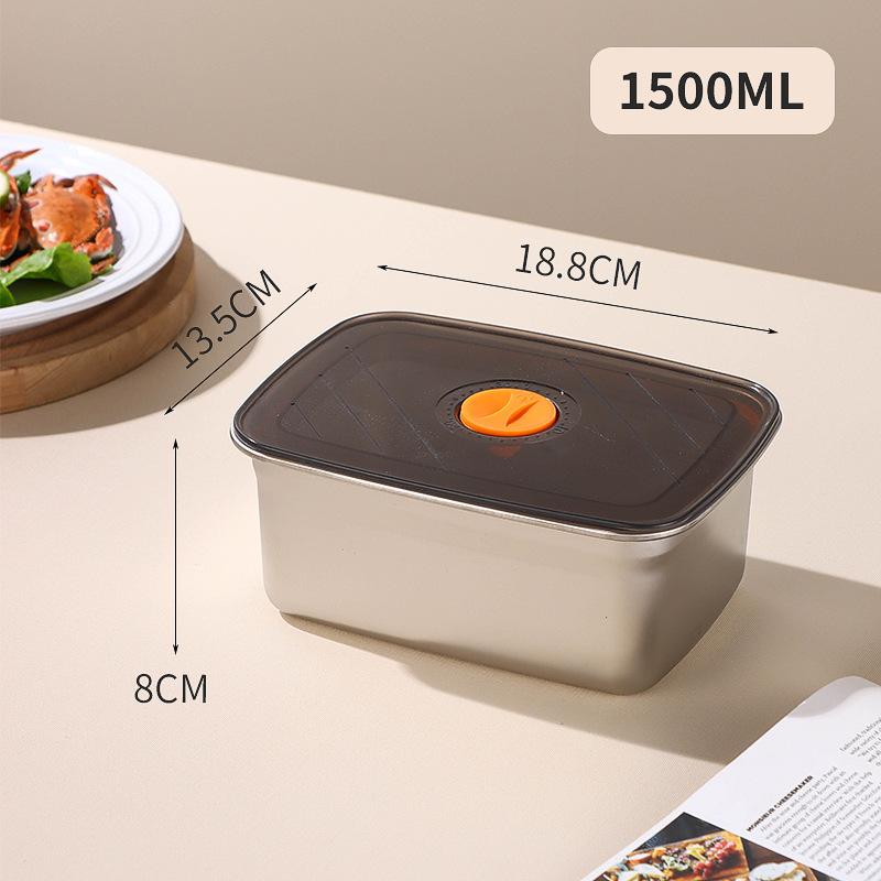Food Grade Stainless Steel Lunch Box Vacuum Antibacterial Sealed 600/1000/1500ml Leakproof Bento Box for Office Workers