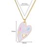 Coloful Heart Stainless Steel Necklace Gold Color Chain Necklaces Choker for Women Trendy Zircon Birthday Gifts Collar Mujer