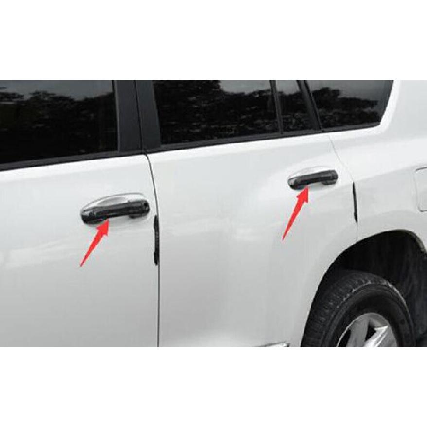 For Lexus GX460 2010-2022 Carbon Fiber Outside Smart Door Handle Cover Trim 8pcs