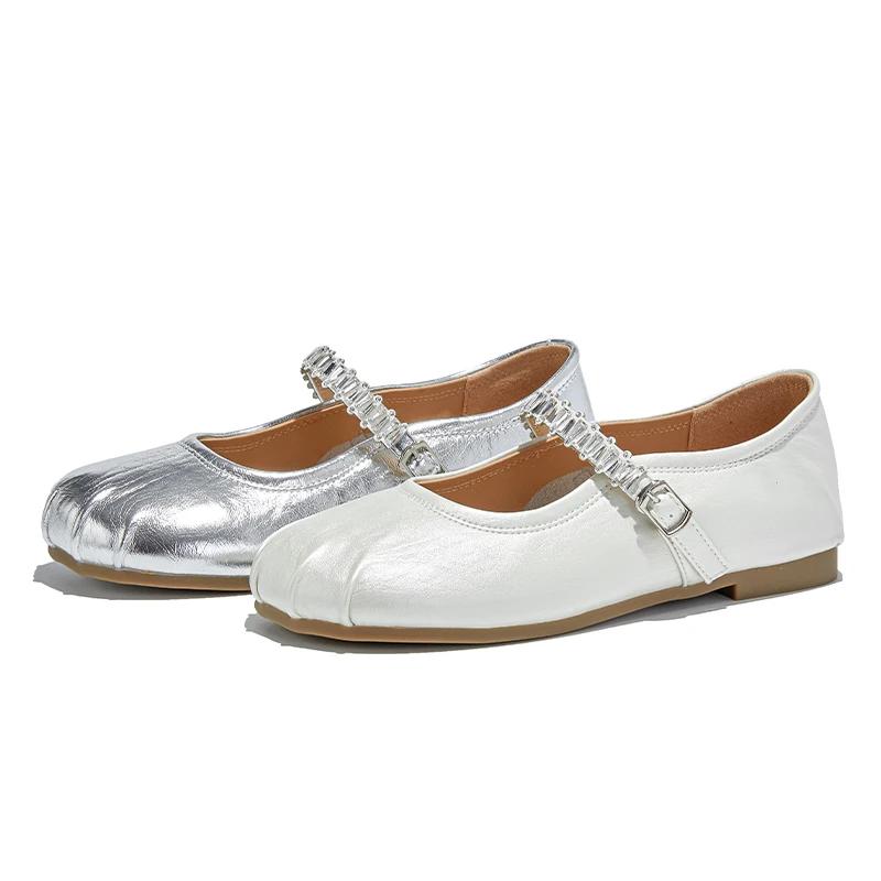 Nuove Mary Jane da Donna - Vera Pelle, Bocca Bassa, Antiscivolo, Taglie Grandi | Perfette per l'Autunno