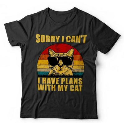 Koci T-shirt Przepraszam, nie mogę, mam plany z moim kotem T-shirt - Zwierzęta
