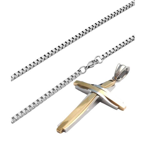 Titanium Steel Men'S Necklace Multi-Layer Combination Large Necklace Stainless Steel Jewelry Women'S Fashion Versatile Accessories Hip Hop