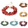 Bohemian Colorful Natural Stone Beaded Bracelet Handmade Multi-Layer Natural Gravel Crystal Bracelet