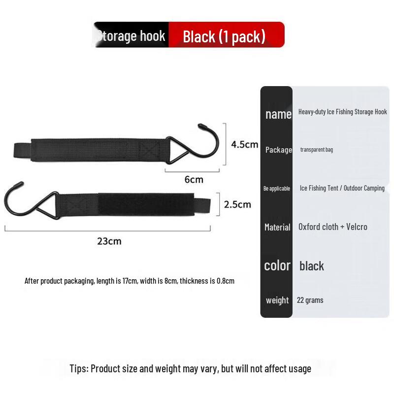 WEZHO Heavy-Duty Outdoor Ice Fishing Storage Hooks