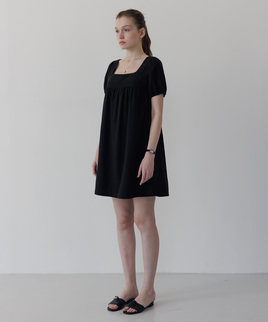 Tuddment Puff Sleeve Mini Dress Black