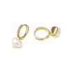 Gold-Plated Silver Needle Freshwater Pearl Flower Earrings - Elegant French Light Luxury for Women