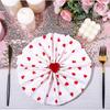 4Pcs Valentine'S Day Love Napkin Circle Dining Table Heart Shaped Tissue Buckle Wine Bouquet Ring Party Decoration Ornament