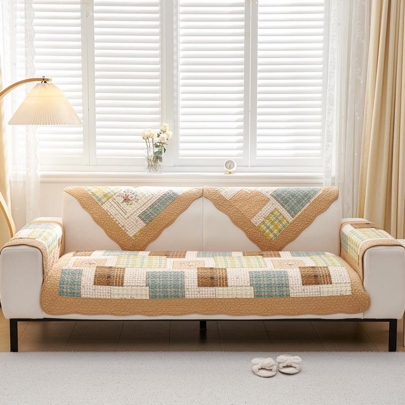 Pure Cotton Anti-Scratching Sofa Cushion Cover Four Seasons Universal Non-Slip Nordic Simple Modern Fabric Cushion Sofa Cover Slipcover