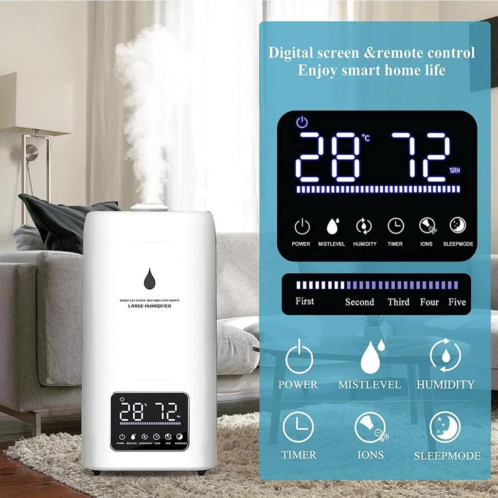 23.8-Liter Ultrasonic Industrial Humidifier - Large Capacity & Mist, CE Certified (English Version)