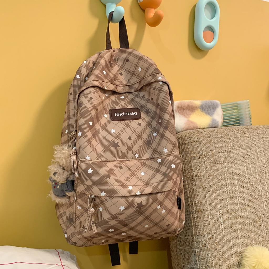 Schulrucksack große Kapazität College-Rucksack Koreanische Version Mittelschule Oberschule Schüler Schulrucksack weiblich Nische schlicht Mode vielseitig Reise
