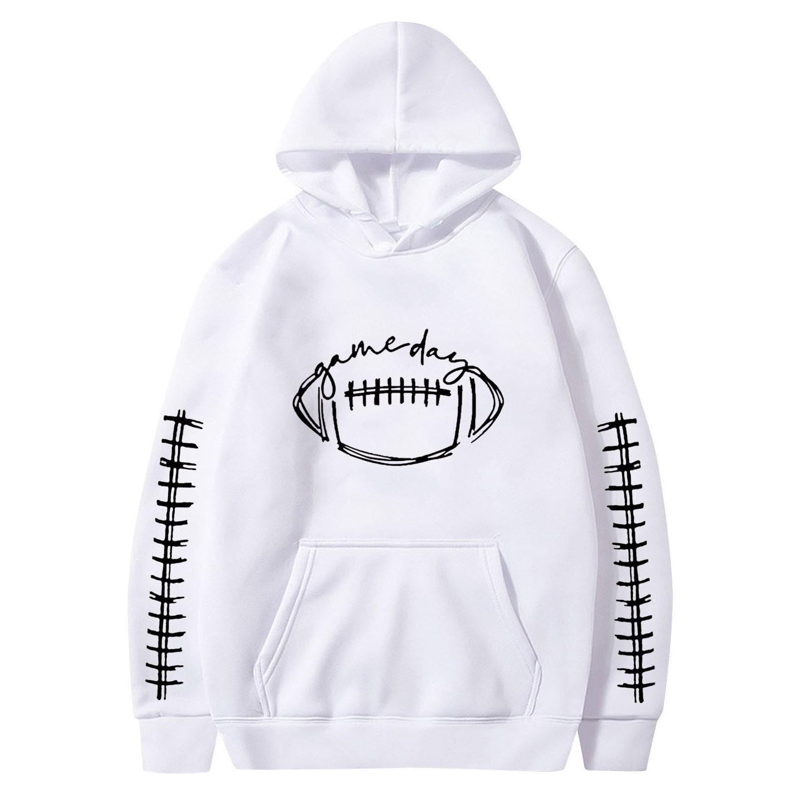 

Женская однотонная толстовка с капюшоном и длинным рукавом с принтом M белый