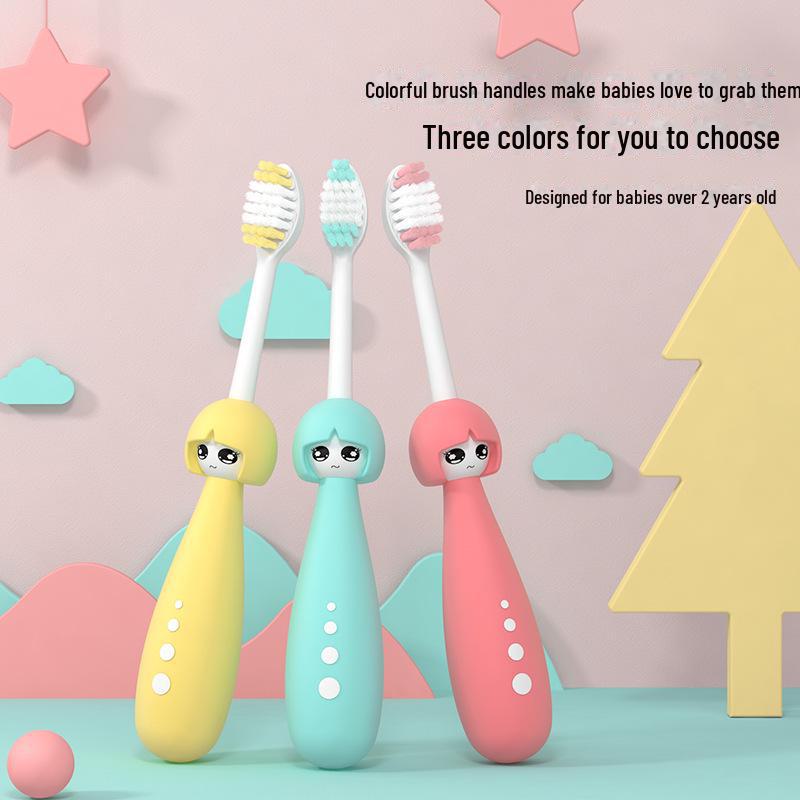 Mike Kids' Toothbrush: Soft Bristle, Curved, Portable, for Ages 6-12, Gum Protection, Two-Pack